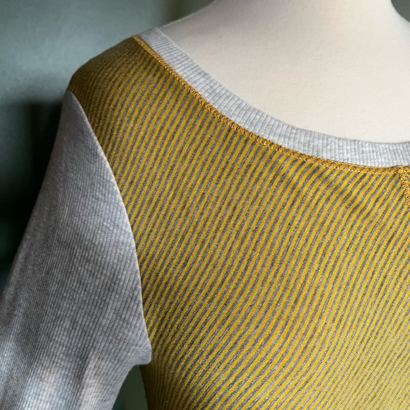 ❤️ Mustard and gray mini striped super soft tunic! - Picture 2 of 5